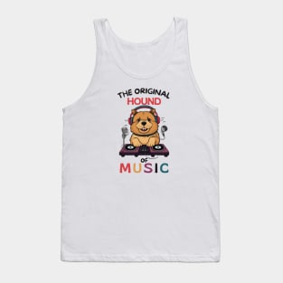 Cartoon Chow Chow Dog DJ Funny Tank Top